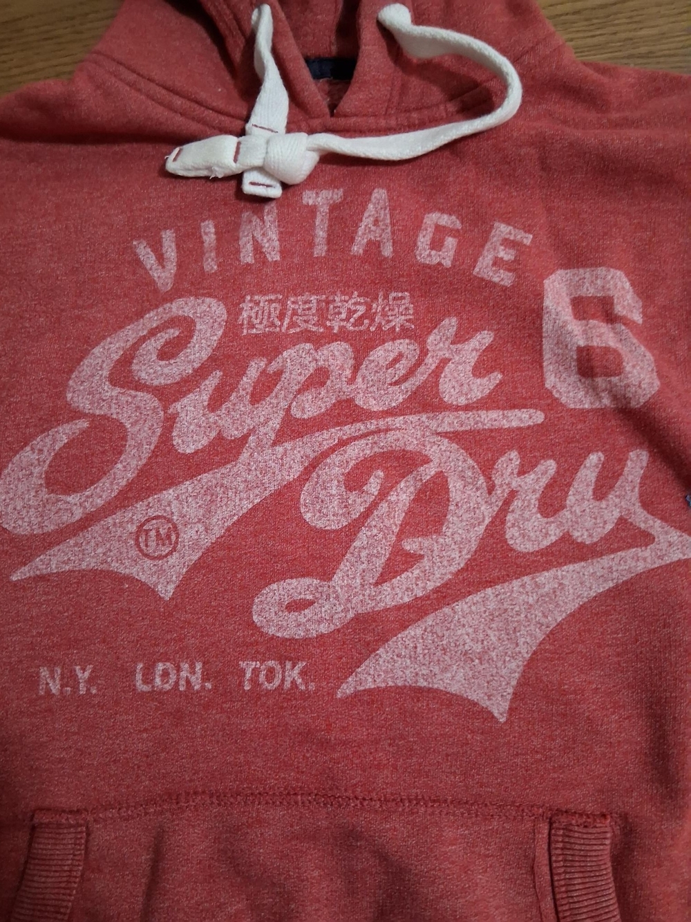 Superdry Red Vintage Logo Pullover Hoodie
